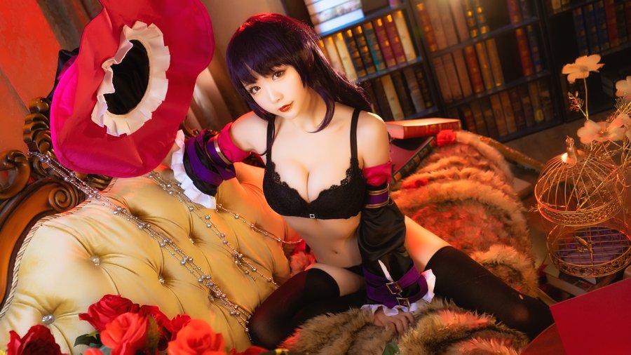 星之迟迟COS玛菲卡 暗夜精灵主题写真 星之迟迟COS玛菲卡 暗夜精灵主题写真