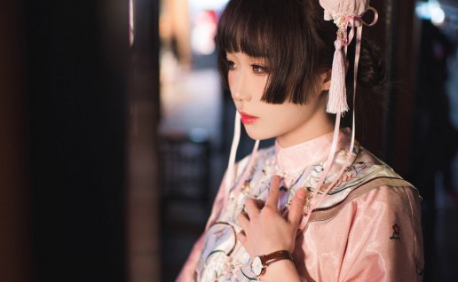 阿包也是兔娘cos国潮少女写真,东方韵味美图赏析