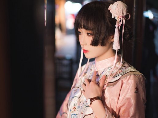 阿包也是兔娘cos国潮少女写真,东方韵味美图赏析